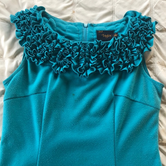 💞Robin’s Egg Blue Sleeveless Ruffle Dress💞 - Picture 2 of 7